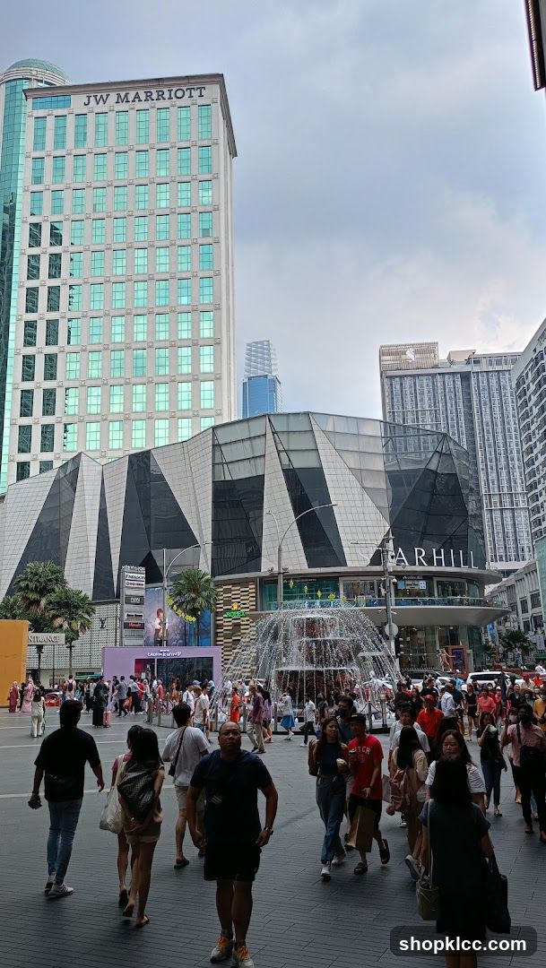 Busy City Square with JW Marriott and Starhill Buildings