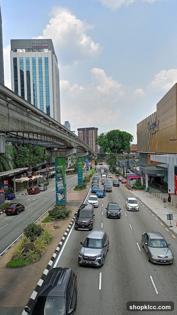 City Street with Traffic and Buildings