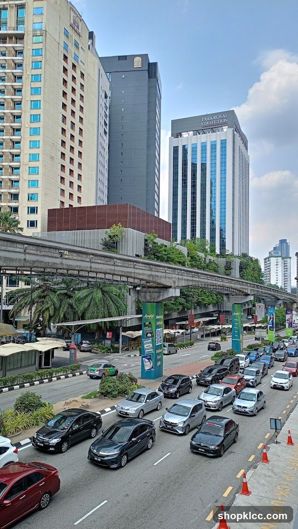 City Street with Traffic and Buildings