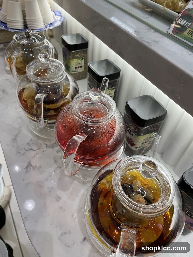 Teapots with Infused Drinks