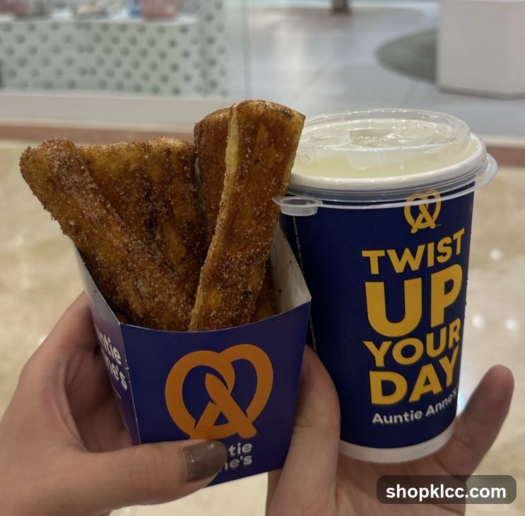 Cinnamon Sugar Pretzel Bites and Drink