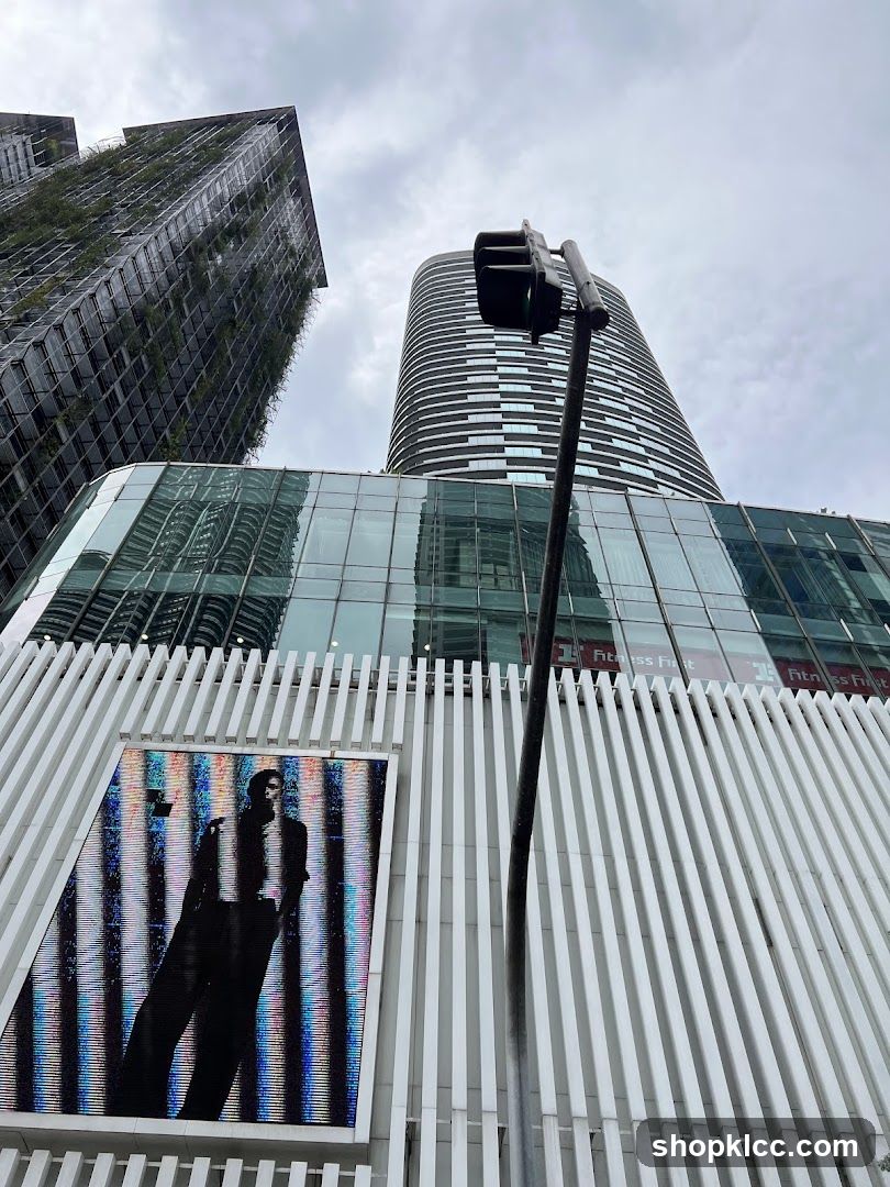 Modern Buildings with Digital Display