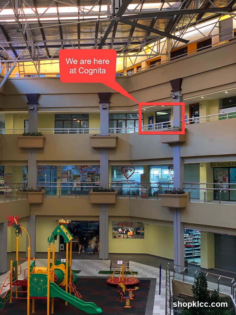 Indoor shopping mall with playground