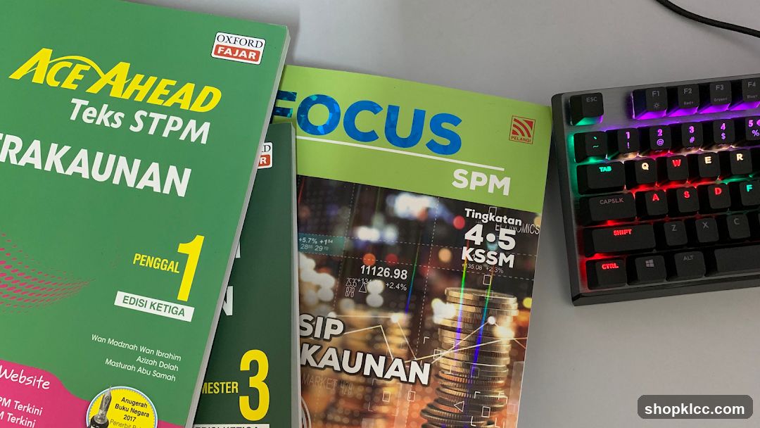 Study Books and Keyboard