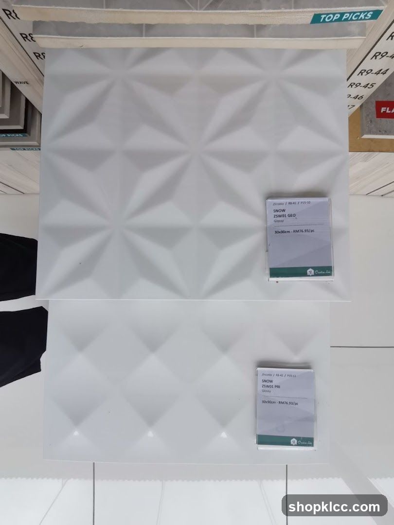 White Geometric Tiles