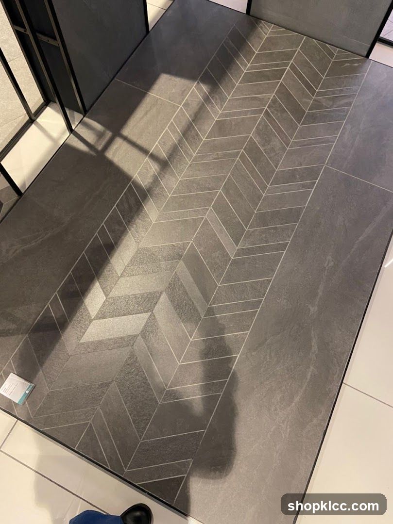 Herringbone Tile Display