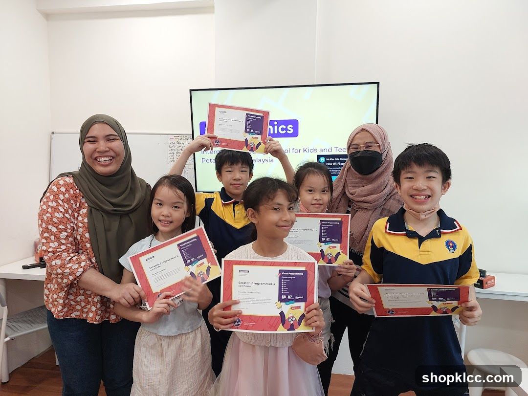 Children and instructors holding certificates