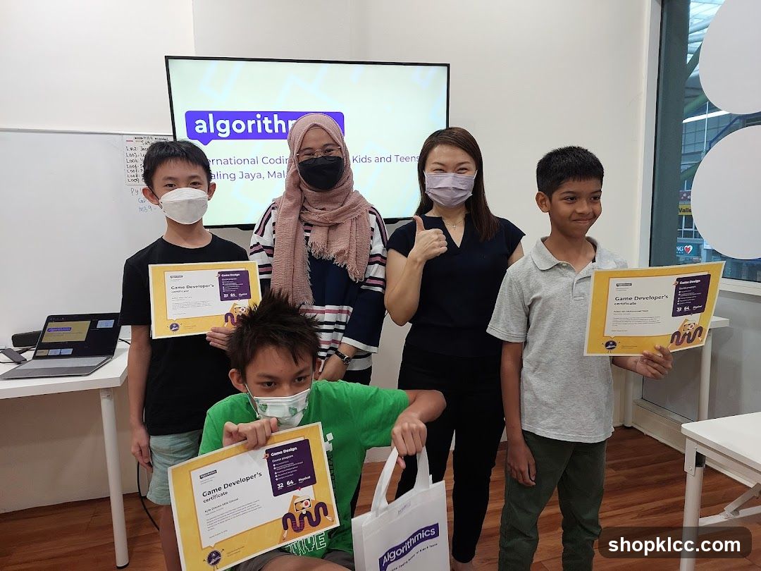 Students receiving certificates