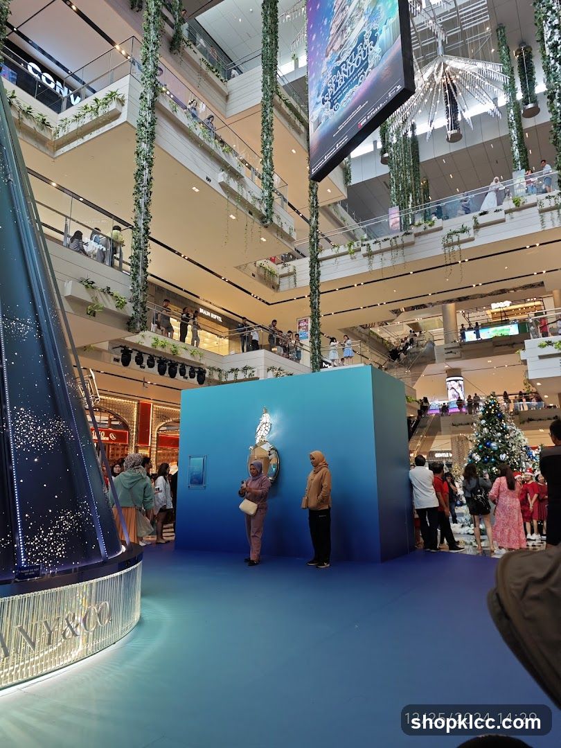 Mall Interior with Holiday Decorations