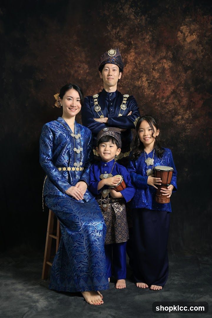 Family Portrait in Traditional Attire