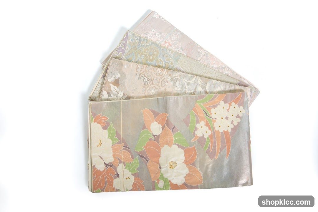 Fabric swatches with floral patterns