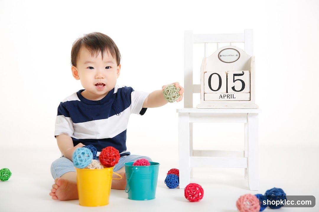 Baby with Decorative Balls