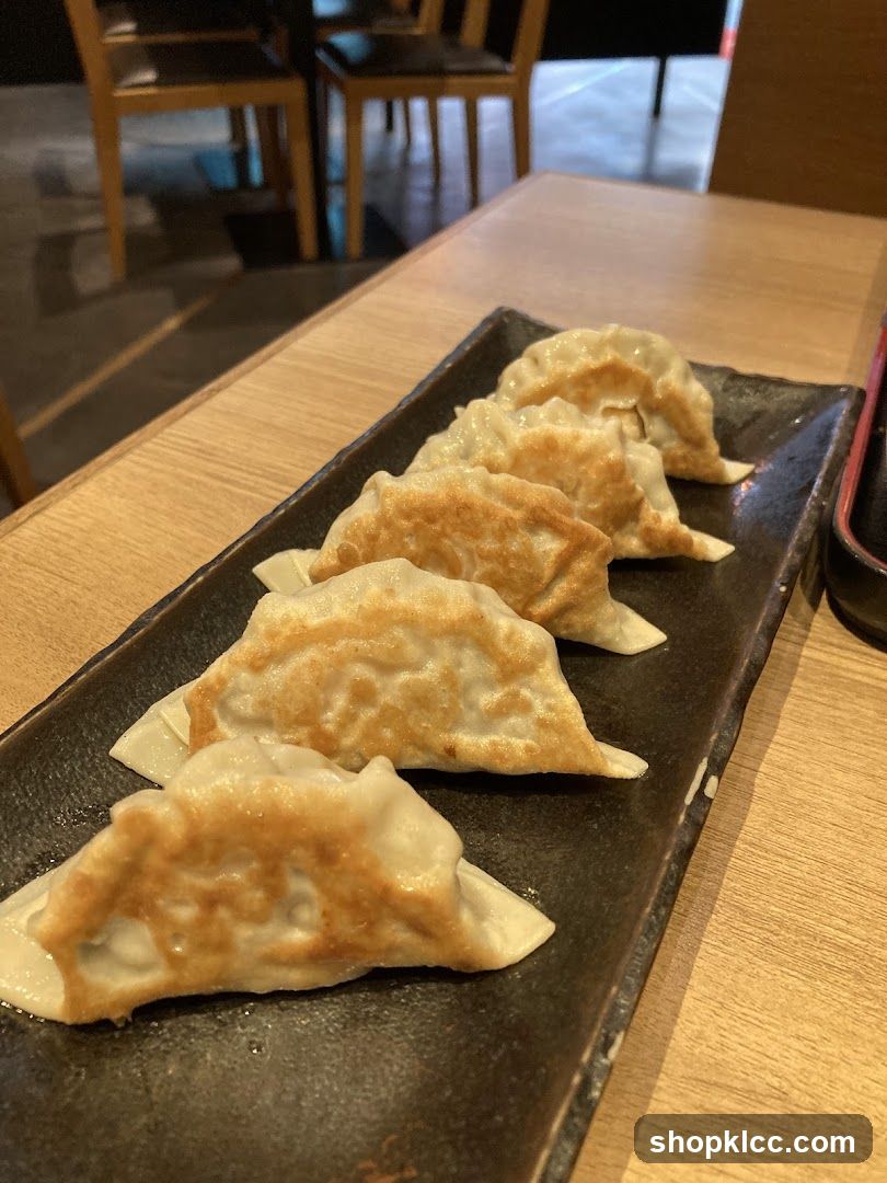 Gyoza on a plate