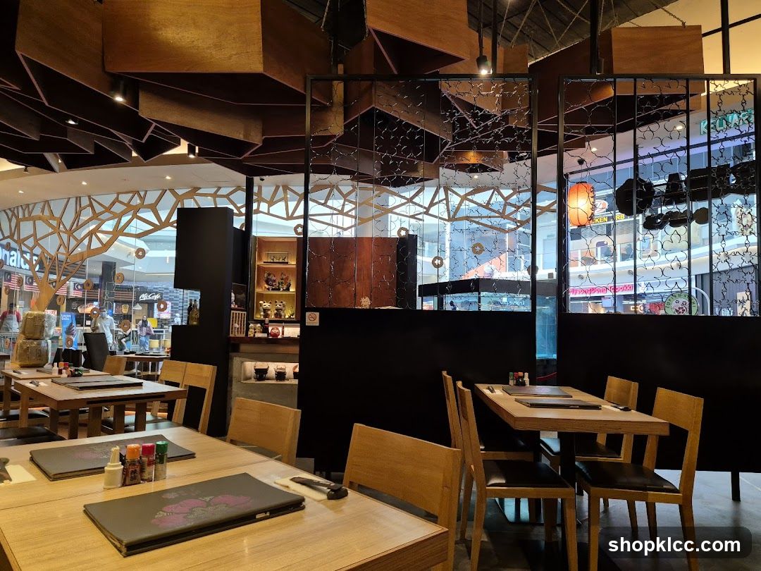 Restaurant Interior with Japanese Decor