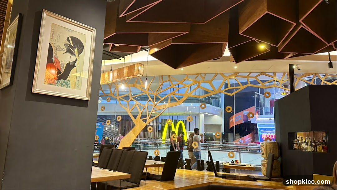 Restaurant Interior with Japanese Art and Modern Decor