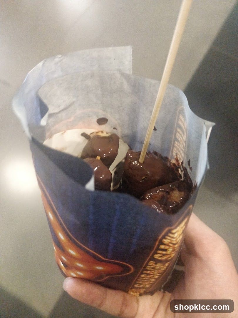 Chocolate-covered dessert