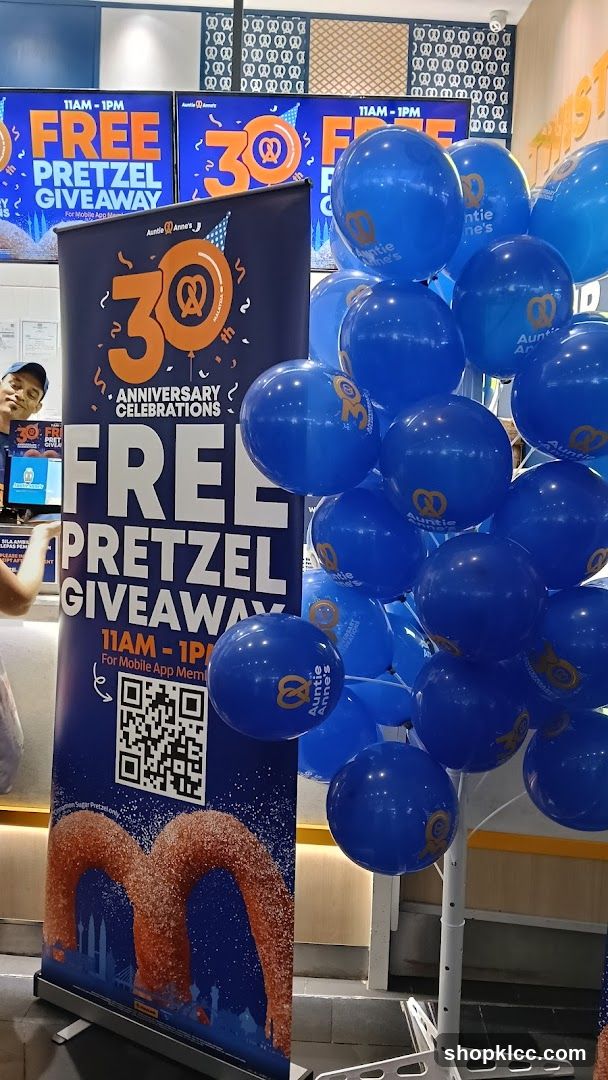 Auntie Anne's 30th Anniversary Free Pretzel Giveaway