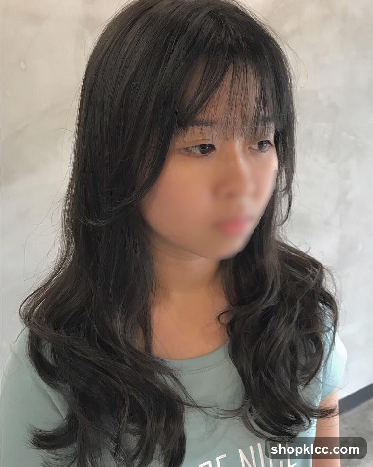 Young woman with wavy hair