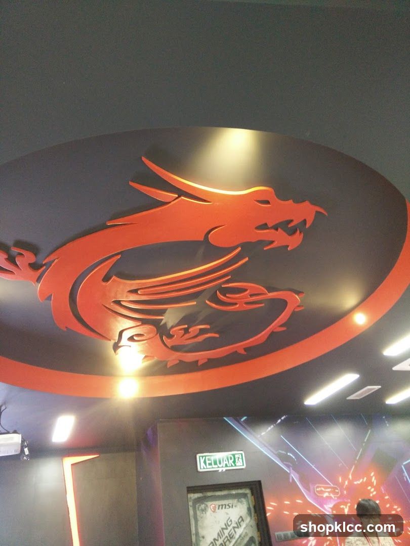 Dragon Logo and Gaming Arena Entrance