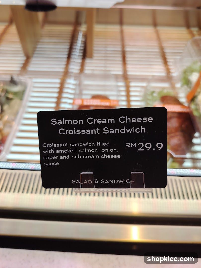 Salmon Cream Cheese Croissant Sandwich