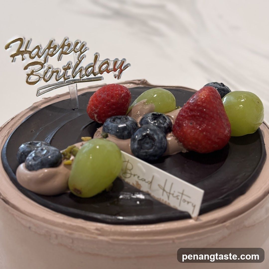 Chocolate Birthday Cake with Fruit