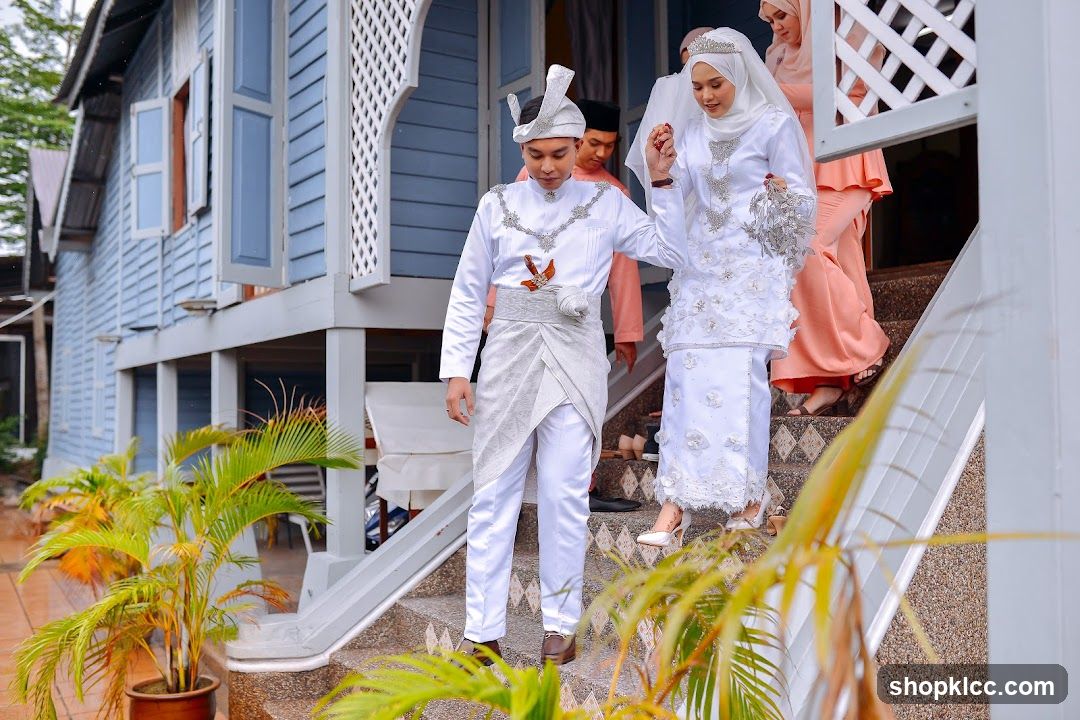 Wedding Procession Down Stairs