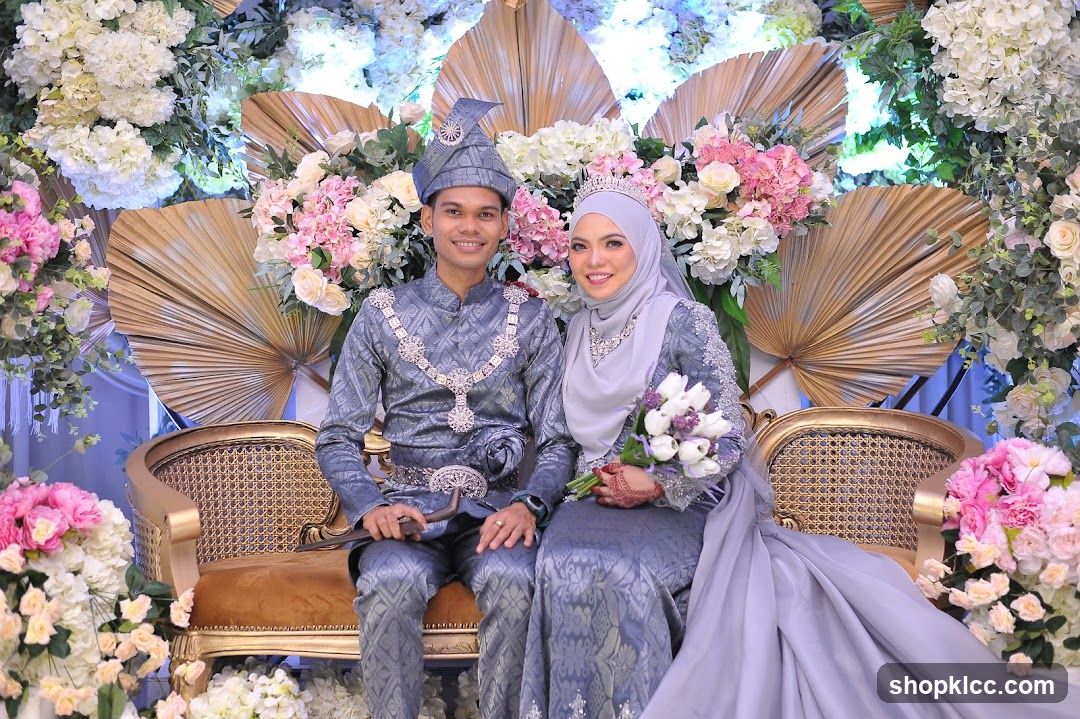 Wedding Couple Posing for Photo