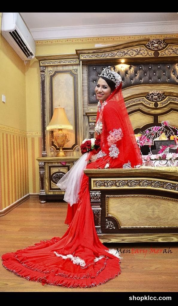 Bride in Red Wedding Attire