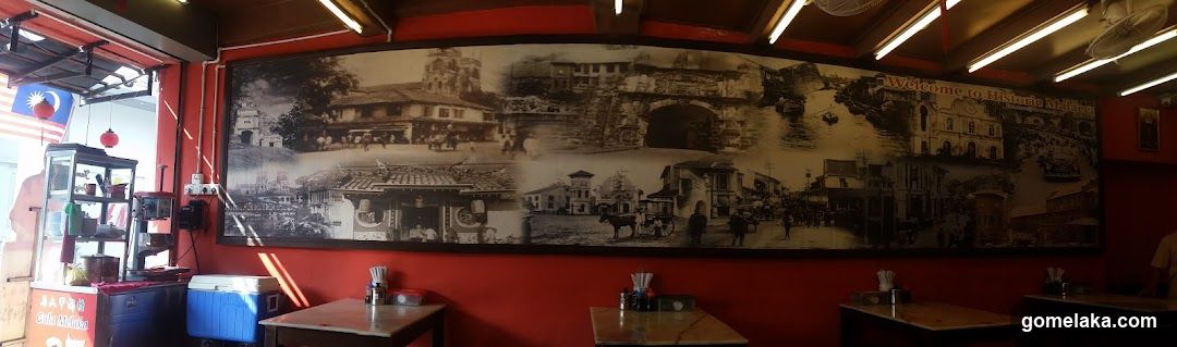 Interior of a restaurant in Melaka