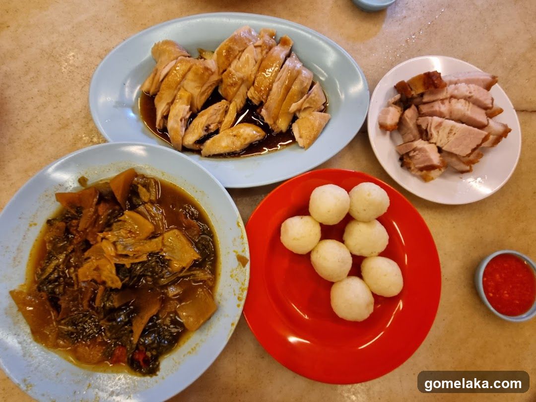 Food Items on Table