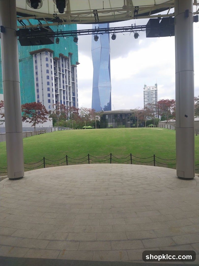 Outdoor Plaza with Cityscape