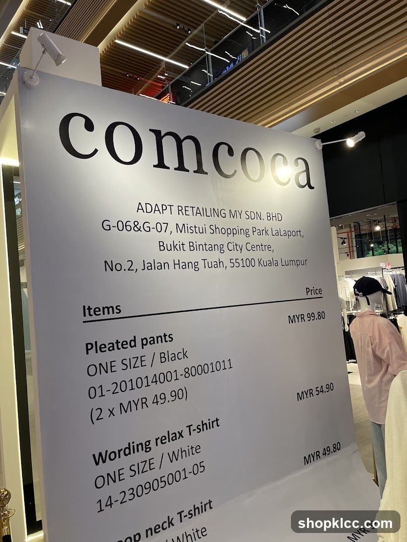 Comcoca Price List