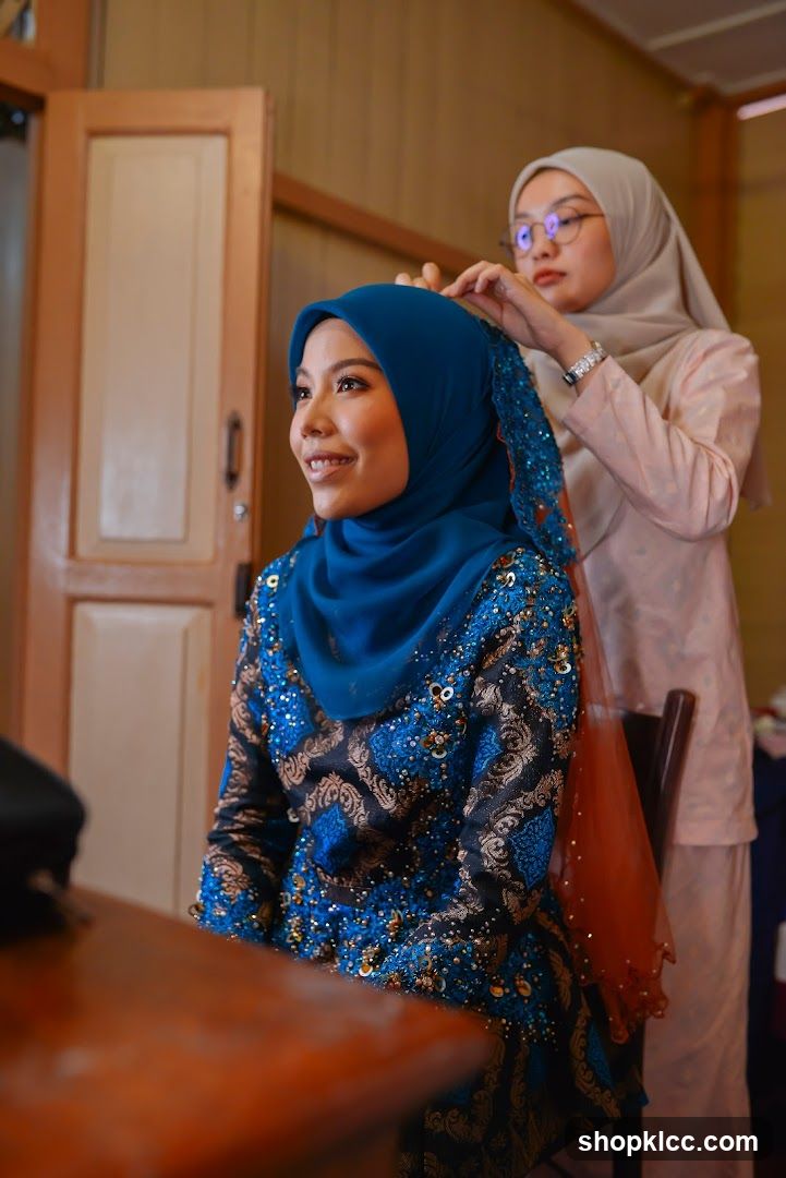 Bride getting ready