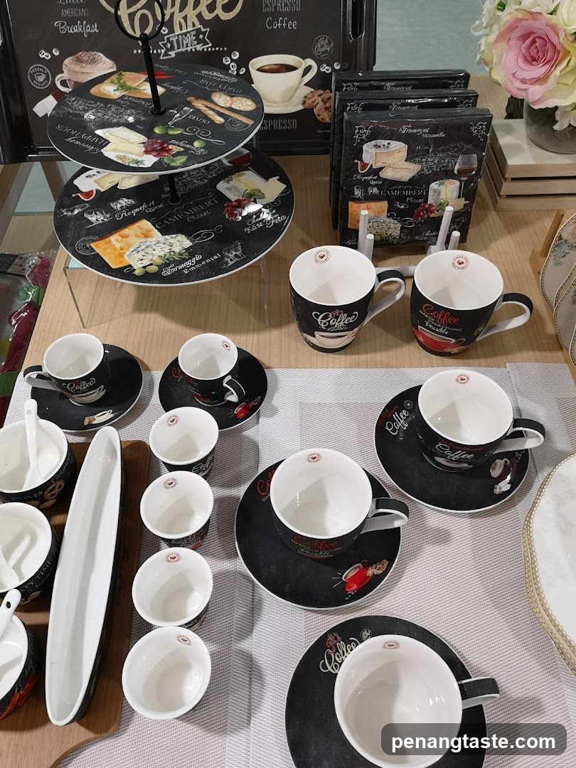 Coffee themed tableware