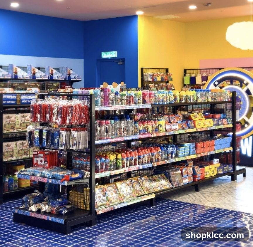Store Interior with Shelves of Merchandise
