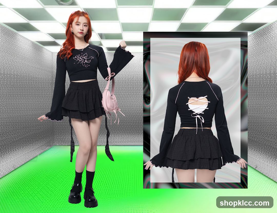 Fashion Model Posing with Outfit