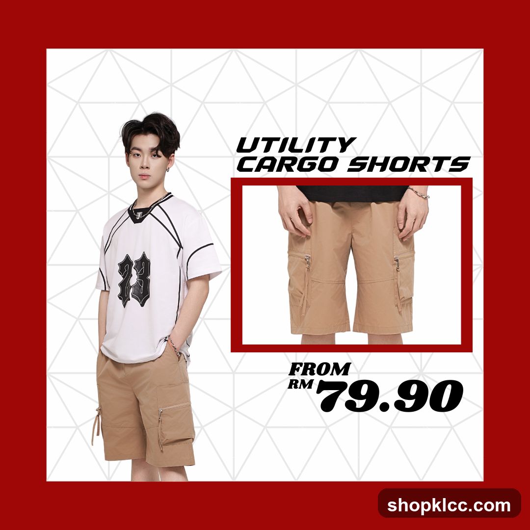 Utility Cargo Shorts Advertisement