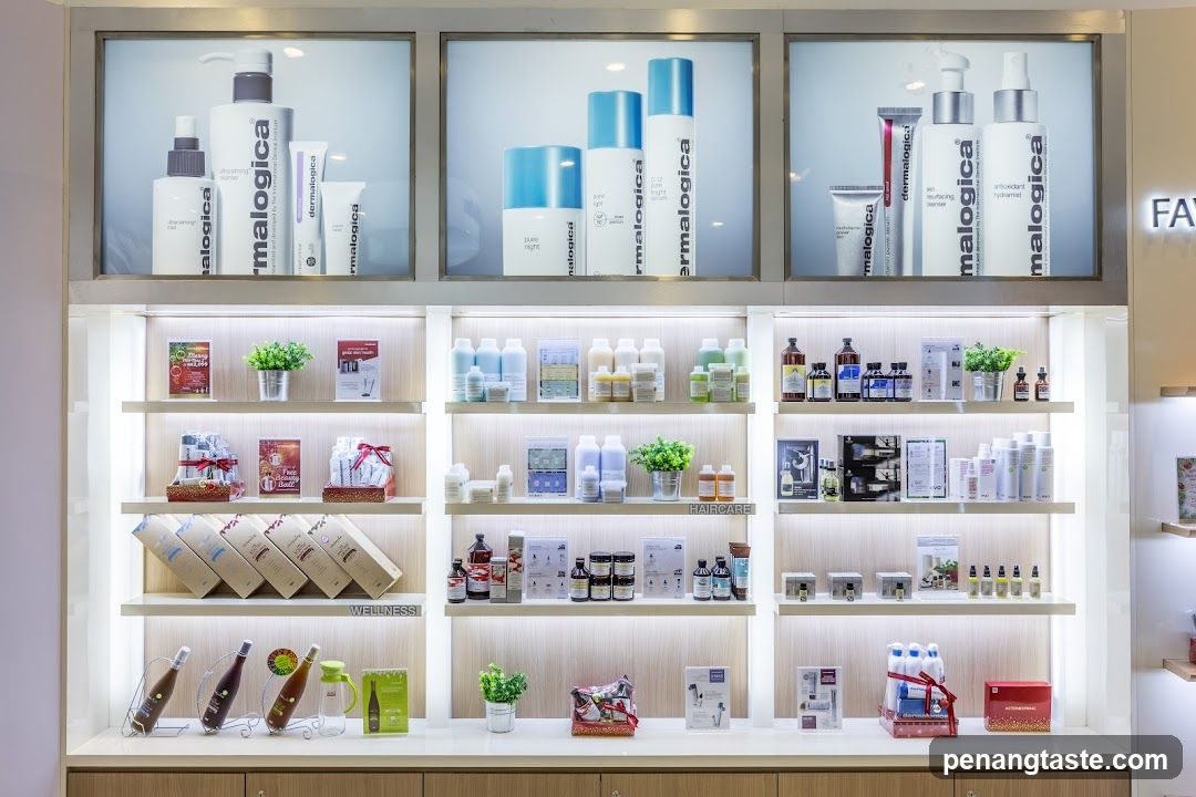 Skincare and Wellness Products Display