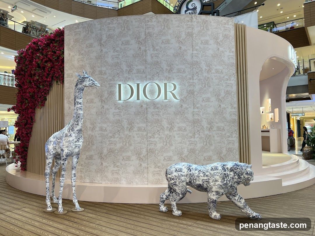 Dior Display with Animal Sculptures