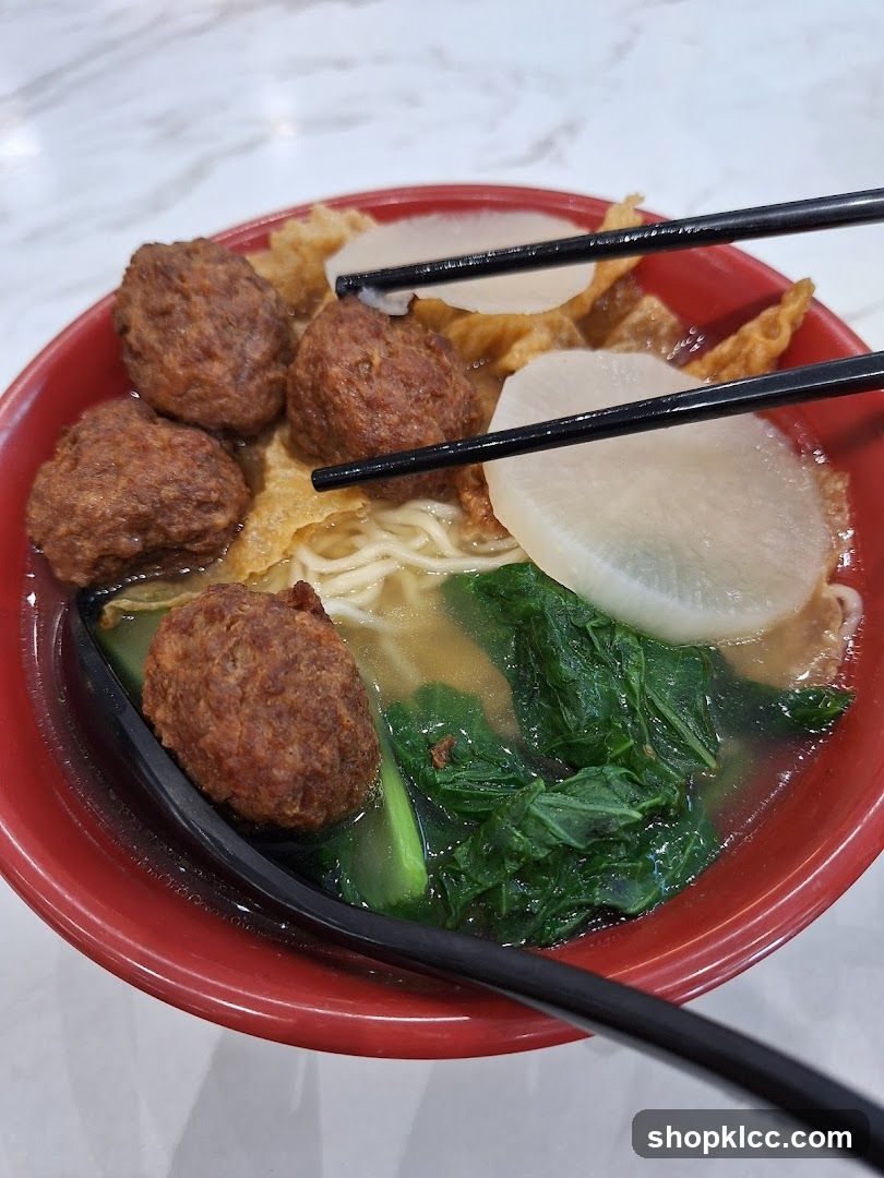 Noodle Soup with Meatballs