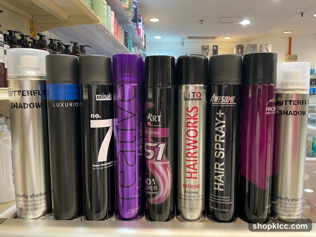 Hair Sprays on Shelf