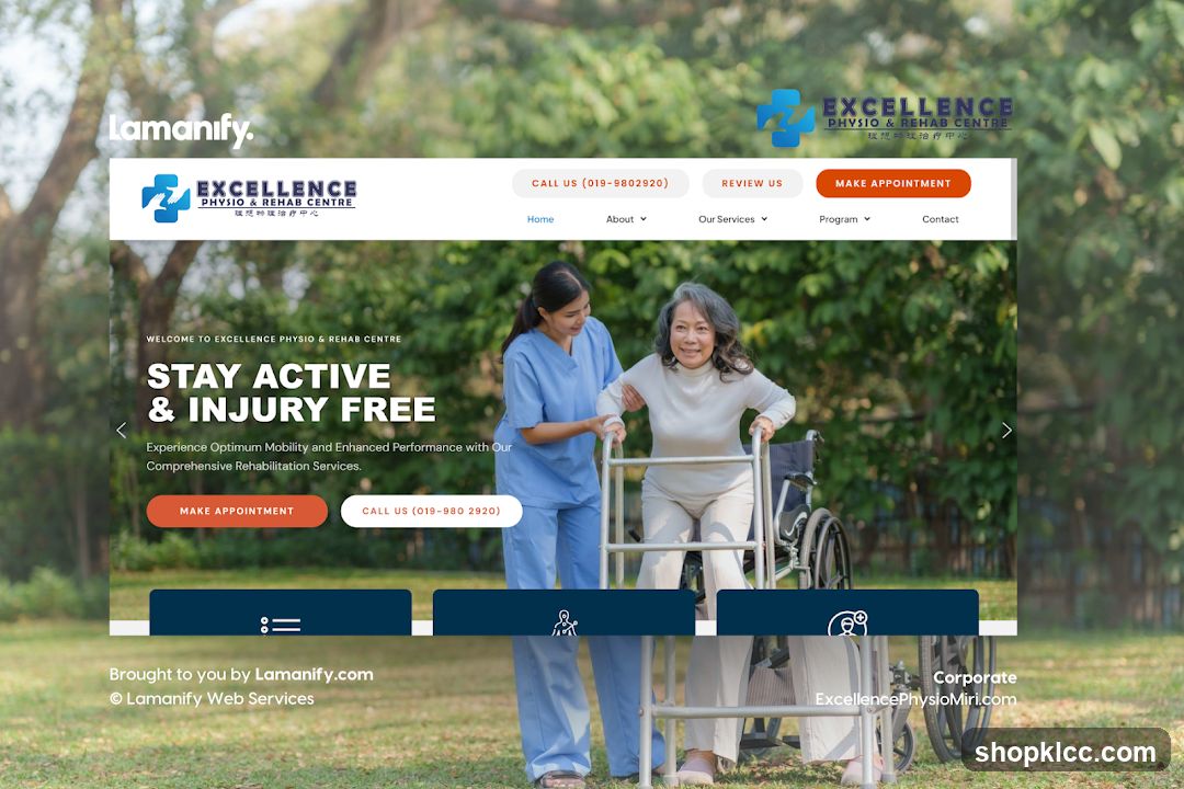Excellence Physio & Rehab Centre Website