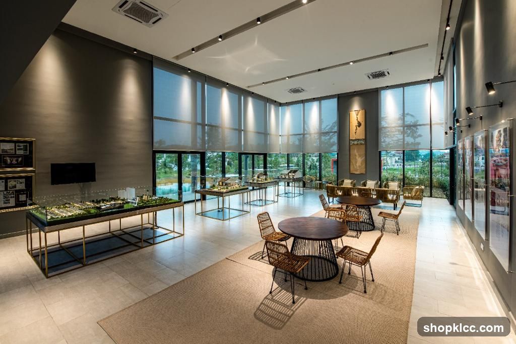 Modern Showroom with Architectural Models