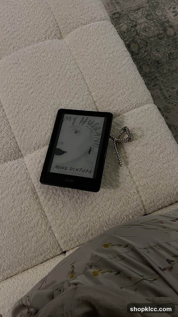 E-reader with book cover
