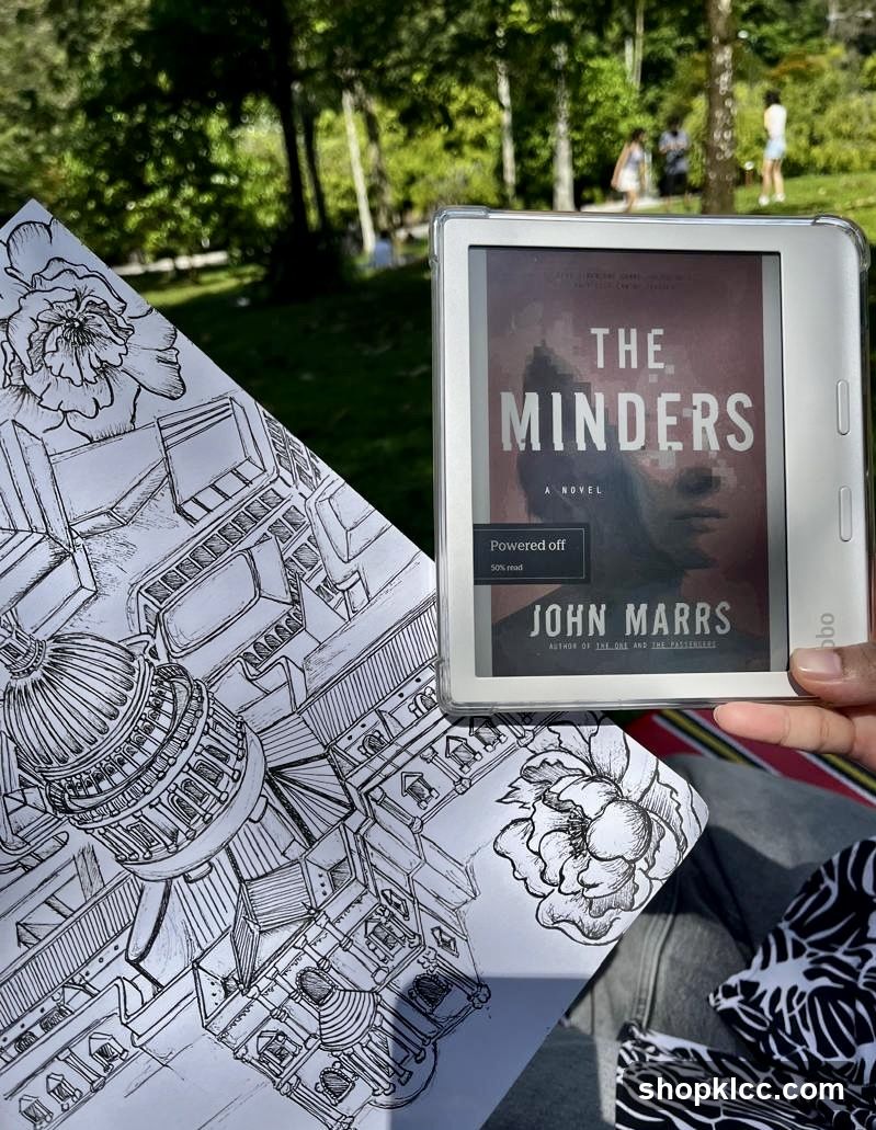 E-reader and Coloring Page