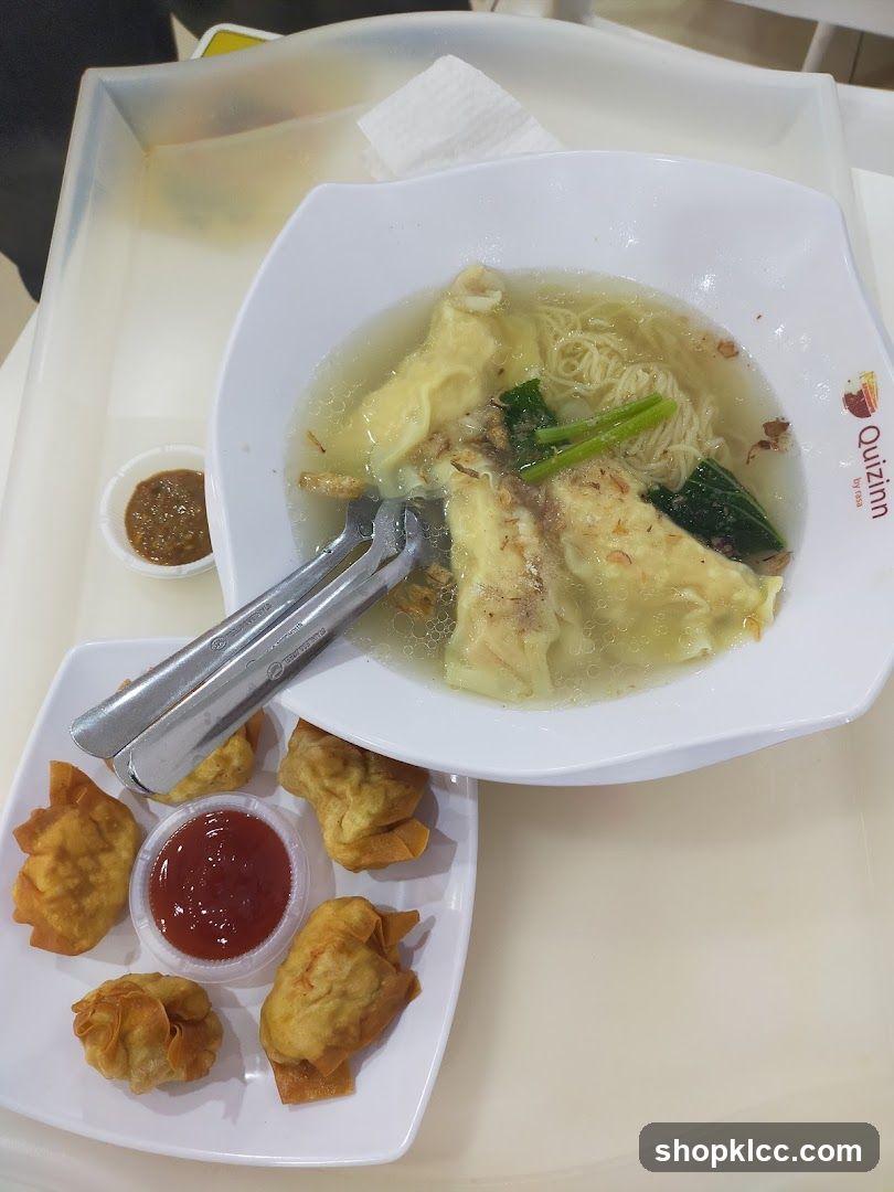 Wonton Noodle Soup with Fried Wontons