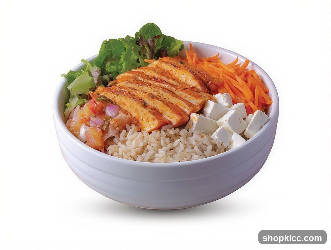 Grilled Chicken Bowl with Tofu and Carrots