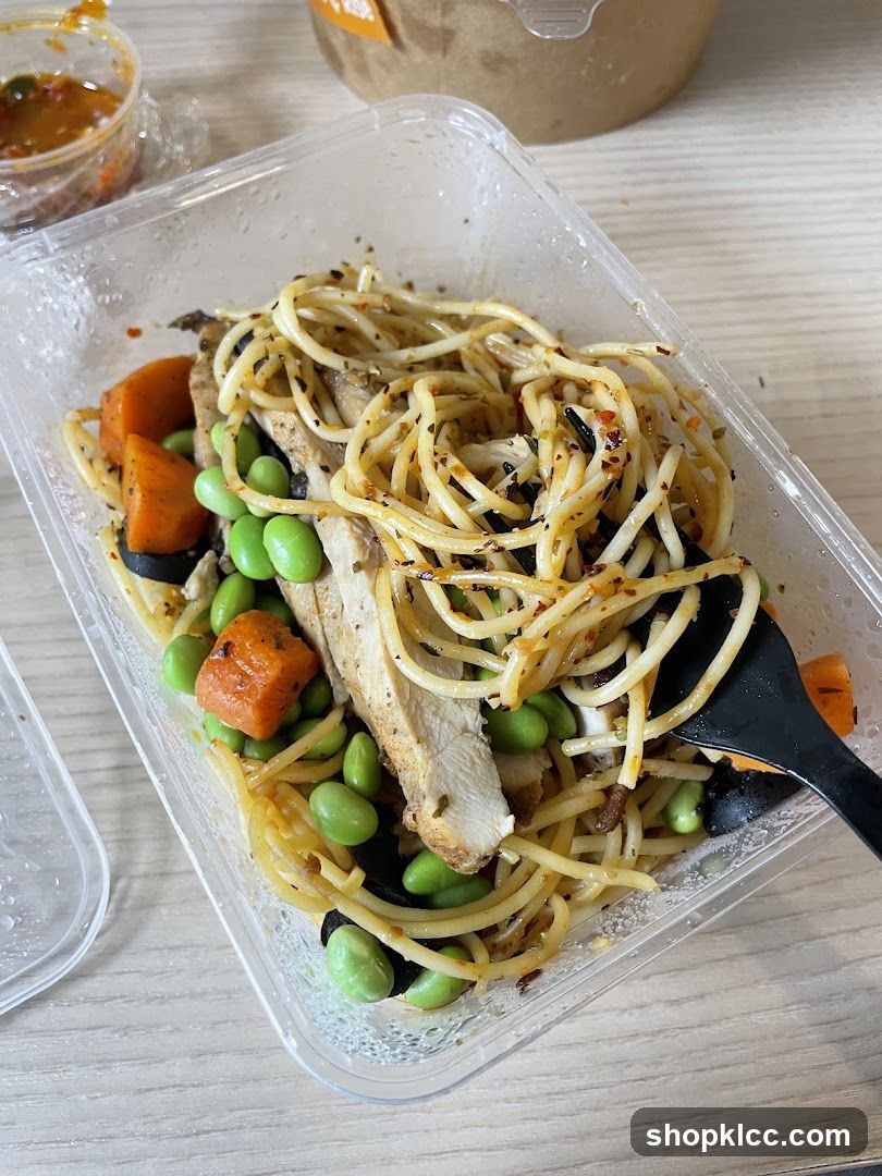 Spaghetti with Chicken and Vegetables