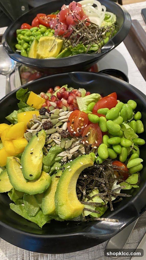 Two poke bowls