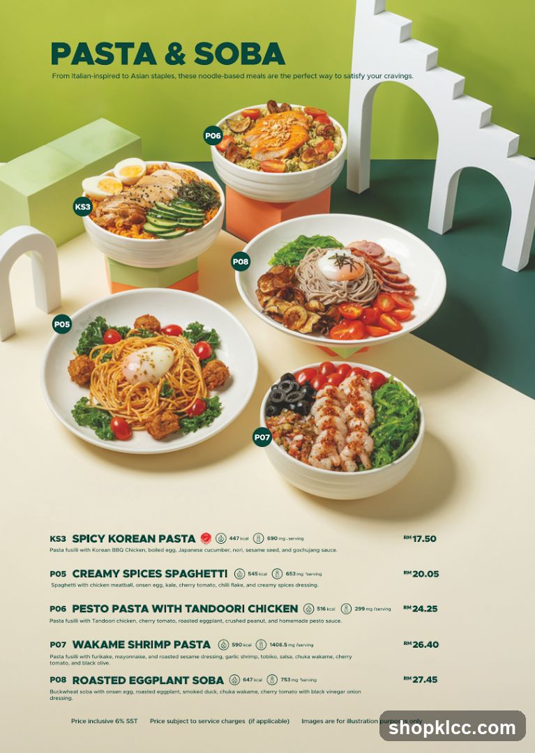 Pasta & Soba Menu